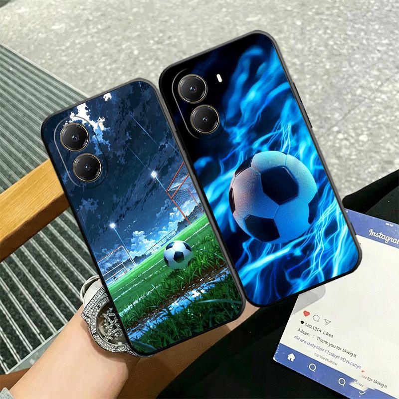 Football Soccer Ball Design Soft Phone Case for Xiaomi Poco X5 X6 X7 X8 Pro Max X3 F7 F8 Ultra M8 M7 M6 M5 Redmi 15 15C 14C 13C