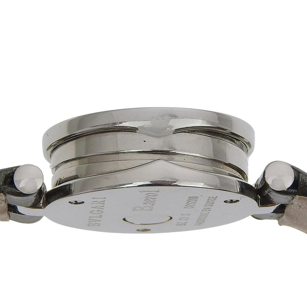 Bvlgari Bzero1 Watches BZ22S B Zero One 12P Diamond Blue shellDial Stainless Steel/leather Quartz Analog Display Women Used