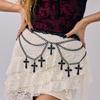 Temperament Hollowing Cross Waist Chain Y2K Multi-layer Body Chain  Women's Accessories