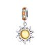 WOSTU Hot Selling Copper DIY Charms Heart Bead White Gold Plated Bird Pet Lotus Pendant Fit Original Bracelet Neckalce Wholesale
