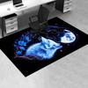 Wolf and Flowers Chair Mat: Office Carpet, Oversized Rug for Home Decor, Sofa Mat, Desk Pad Gift Suitable for Bedroom, Living Room, Various Rooms