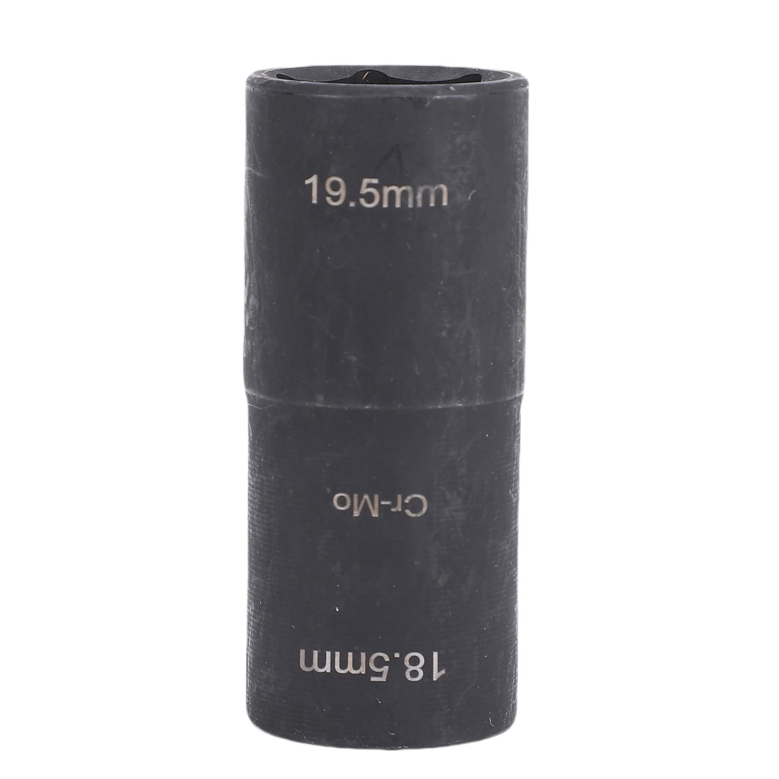 

Lug Nut Flip Socket 1 2in Drive 18.5mm 19.5mm Impact Double Ended Lug Nut Removal Tool for Automotive Repair Maintenance