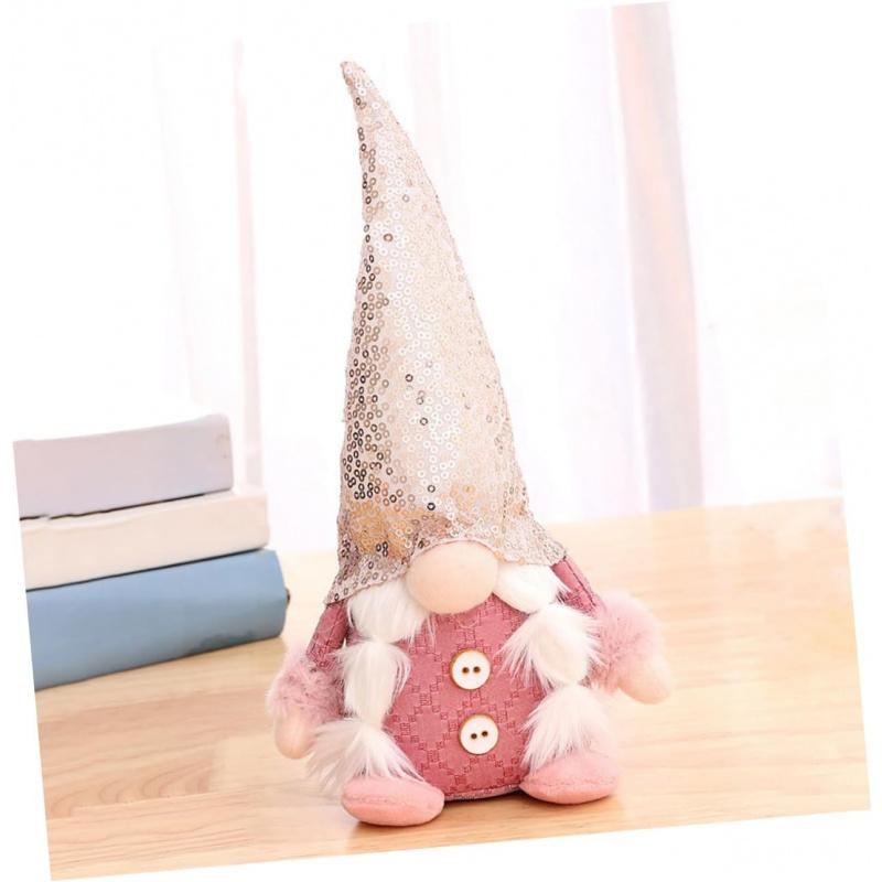 Christmas Sequin Gnome Plush Decorative Gnome Ornament for Home Unique Xmas Decor Adorable Holiday for Festive Atmosphere