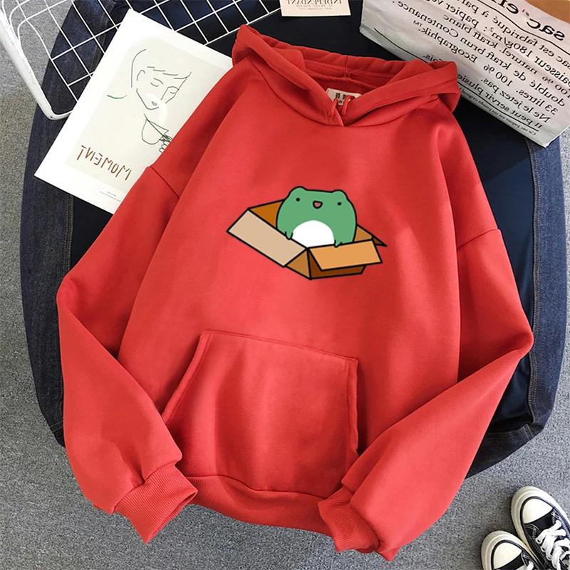 Angry Frog Hoodies Unisex Oversized Sweatshirts Women Cool Fashion Casual Streetwear Print Hooded Harajuku Hip Hop Female Tops