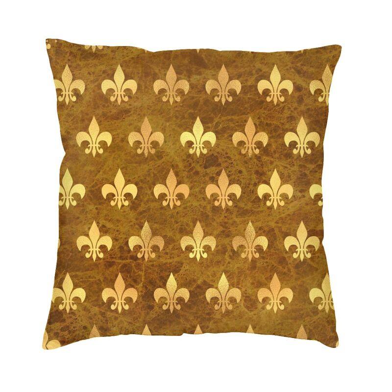 Royal Fleur De Lis Cushion Covers FleurDeLys Lily Flower Velvet Modern Pillows Case Home Decor