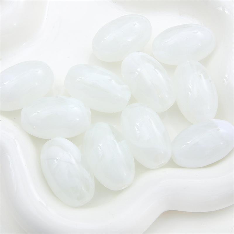 Two-Tone Acrylic Oval Bead for DIY Ancient Style Bracelets and Necklaces