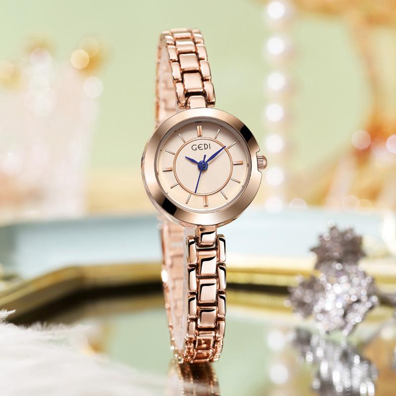 Niche Light Luxury Small Women'S Watch Junior High School Student Quartz Watch Women'S Simple Waterproof Alloy Watch