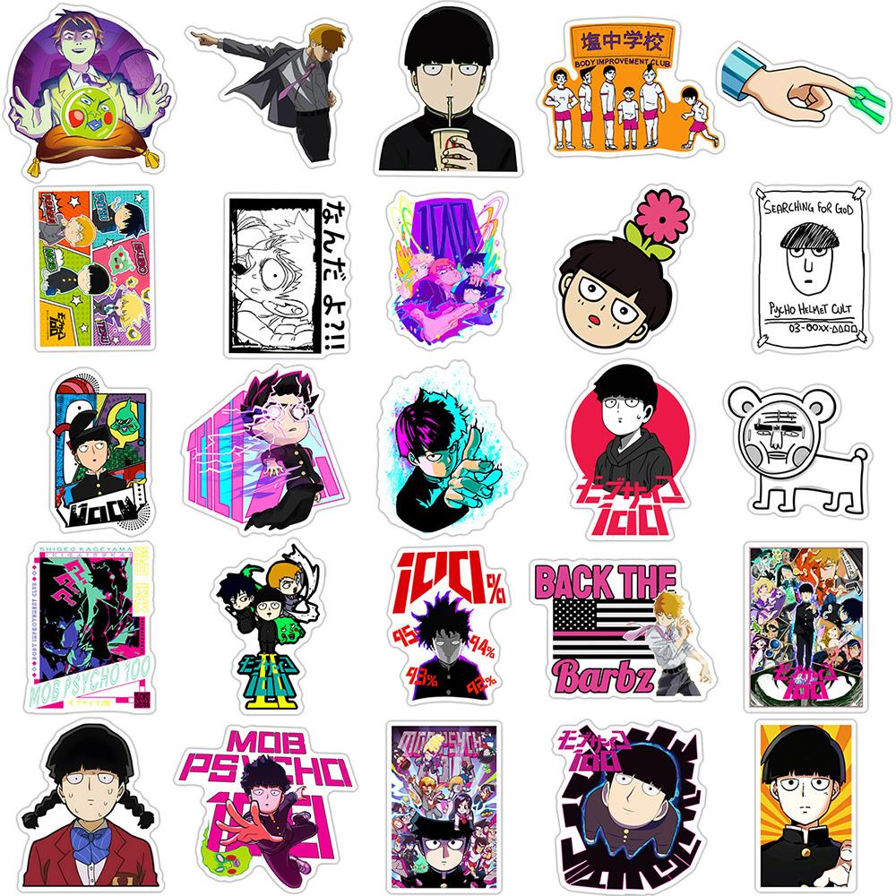 10/30/50pcs Japanese Anime Mob Psycho 100 Stickers Cartoon Kageyama Shigeo Decals DIY Skateboard Phone Luggage Sticker Toy Gift