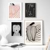 Nordic Posters and Prints for Living Room, Abstract Lines, Woman Geometry, Dog and Bird Wall Art, Wall Pictures