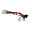 2pc 4-Pin Molex To 3-Pin Fan Power Cable Adapter Connector 12V Computer Cooling Fan Cables For CPU PC Case Fan