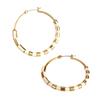 Alloy Hoops Earrings withStripes Designed for Sensitive Skin Comfortable and Sturdy for Daily Use