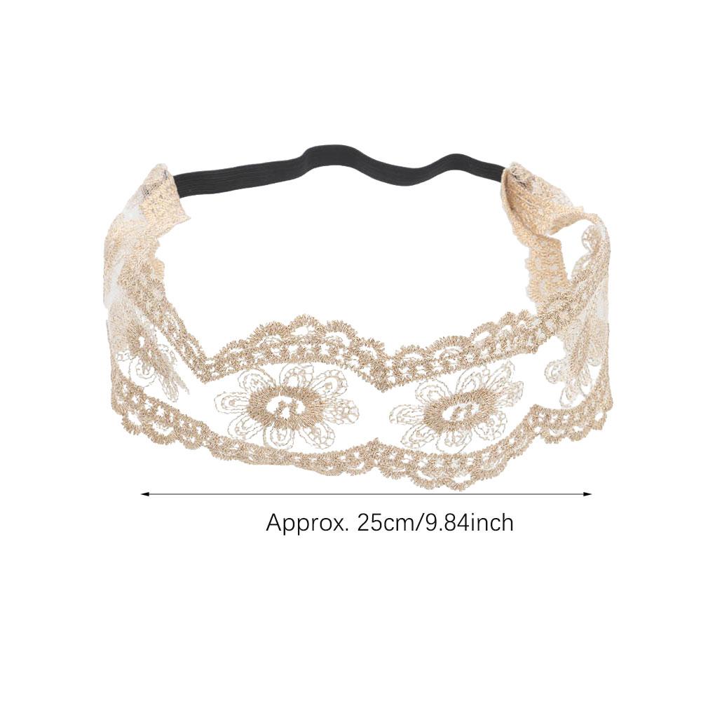 Bandeaux en Dentelle Bandeau Lavage du Visage Extensible Décoration Large Accessoire de Mode Accessoires de Coiffure Turban pour Femmes Filles
