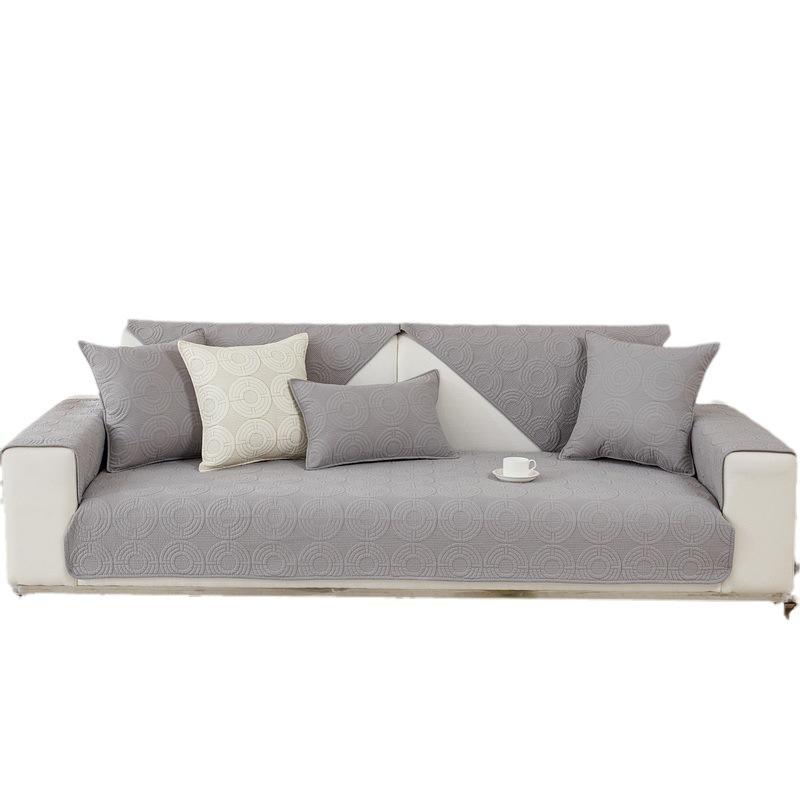Solid Color Cotton Sofa Cushion, Universal Cover Cloth Towel For All Seasons, Simple Modern Sofa Cover  New Non-Slip Seat Cushion