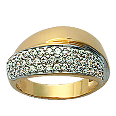 Vergoldeter Ring 'Pénélope' Weißgold - 10 mm