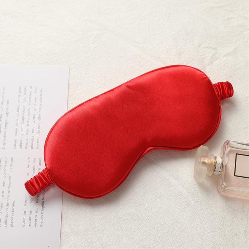 

Щит Легкие повязки на глаза Спящая повязка на глаза Двусторонняя затеняющая маска для век Маска для глаз Чистый шелк красный