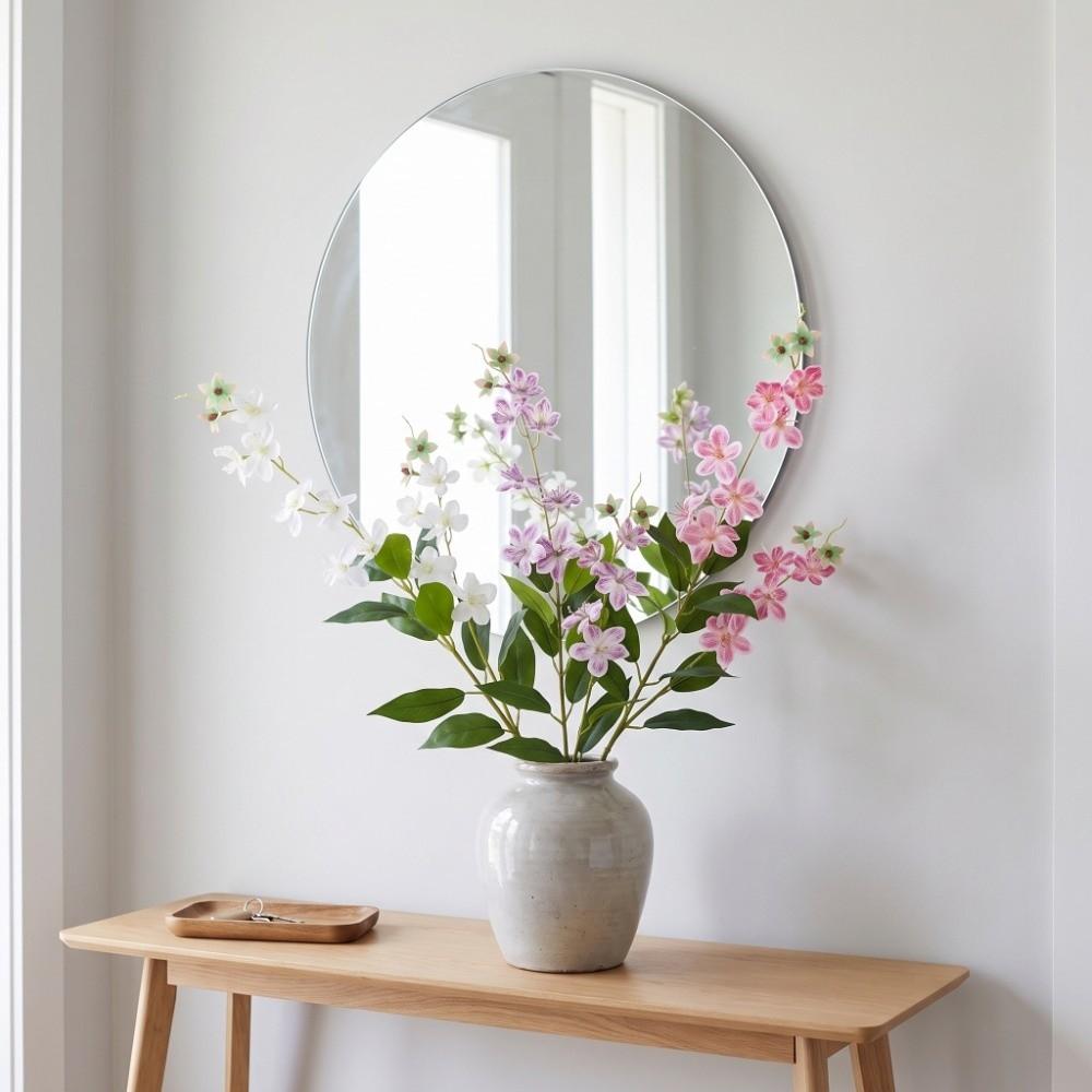 98cm 38.58in Artificial Jasmine Flower Branch Plastic Fake Flowers Wedding Decor