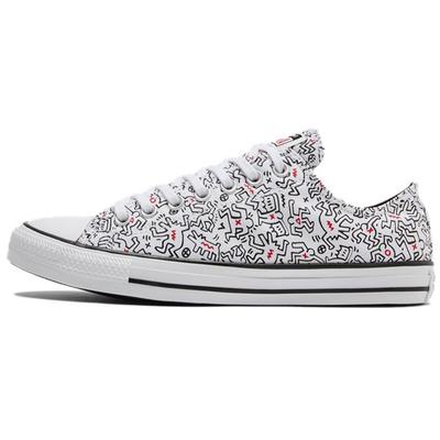 Keith Haring X Chuck Taylor All Star Low Dancing Figures Allover Print White Black Red 171860C Unisex Low Top Canvas Lifestyle Sneakers