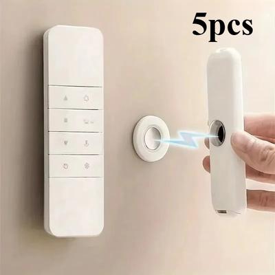 5PCS Magnetic Remote Control Holder Wall Mount Adhesive Remote Control Holder Strong Hold Tv Remote Holder for Home Office