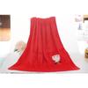 Xmas Cartoon Double-Sided Flannel Blanket - Santa, Reindeer, Snowman & Penguin Office Nap Blanket Christmas Gift