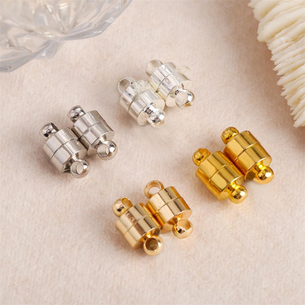 14k Gold-Filled Cylindrical Magnetic Clasp for DIY Jewelry Necklace/Bracelet Connector