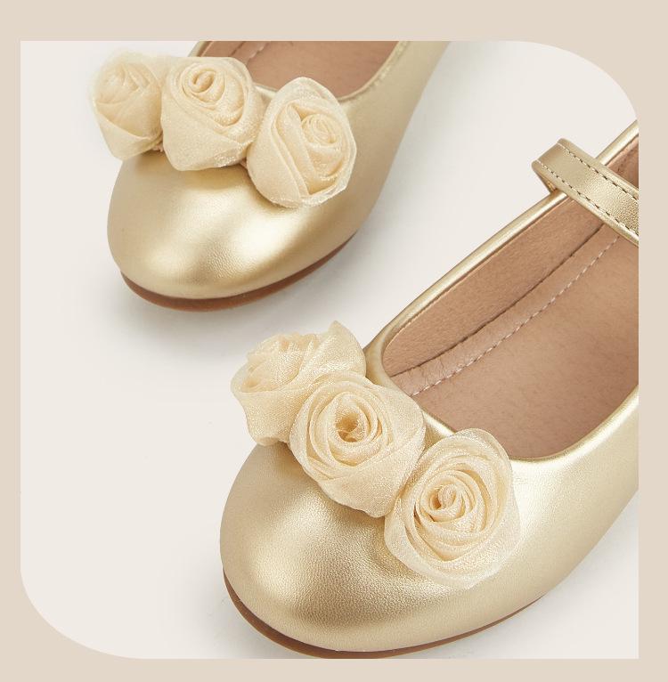 2026 Mädchen Leder Blume Flach Prinzessin Schuhe