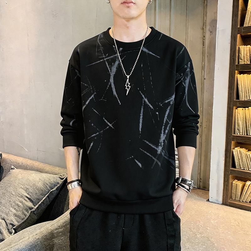 Men's Sweatshirt Casual Long Sleeve T-Shirt Round Neck Sweatshirt Men's