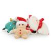 4pcs Plush Cat Toy Catnip Pet Toy For Kitten Cat Mint Christmas Gift Gingerbread Santa Claus