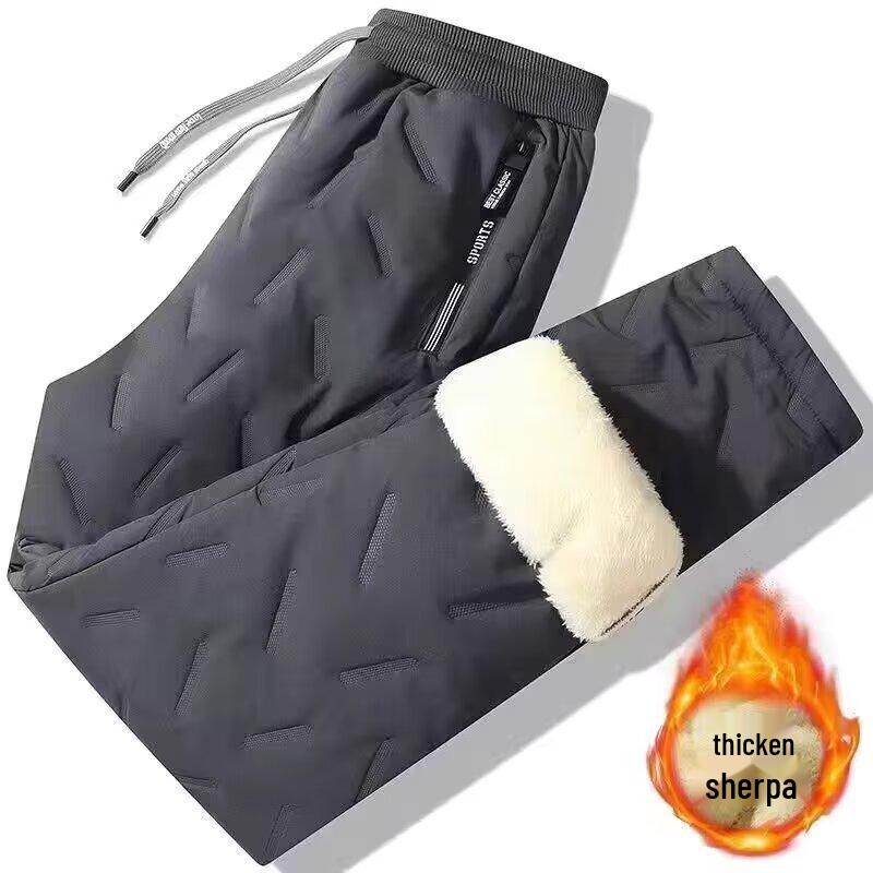Herren Winter Lammwolle Samt gefüttert Baumwolljacke & Mantel Set