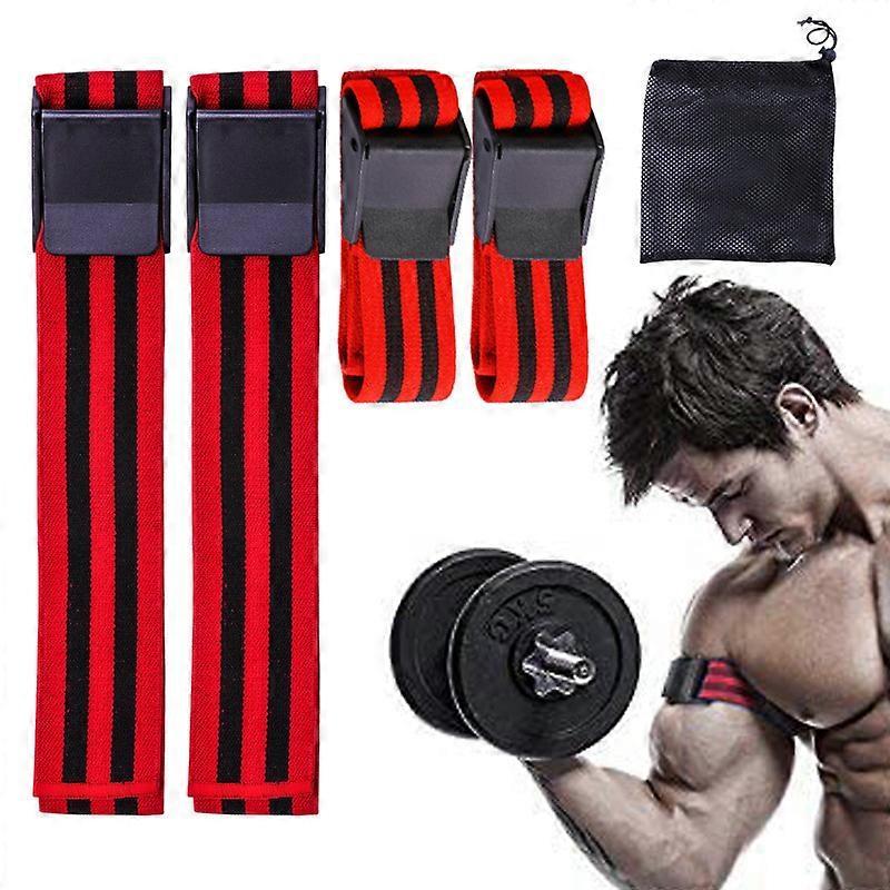 2PCS Occlusion Training Bands Blood Flow Restriction Bands Bicep Muscle Training Straps