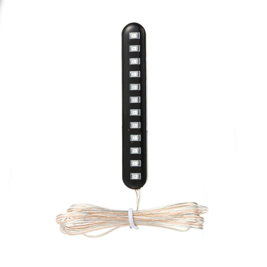2*Motorcycle Sequential Flowing Led License Plate Lights Strip Turn Signal Lamps