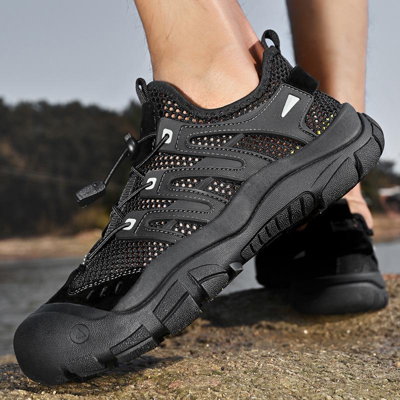 2025 Summer Mesh Men's Lightweight Outdoor Sports Shoes - Soft Sole, Casual, for Hiking and Water Crossing