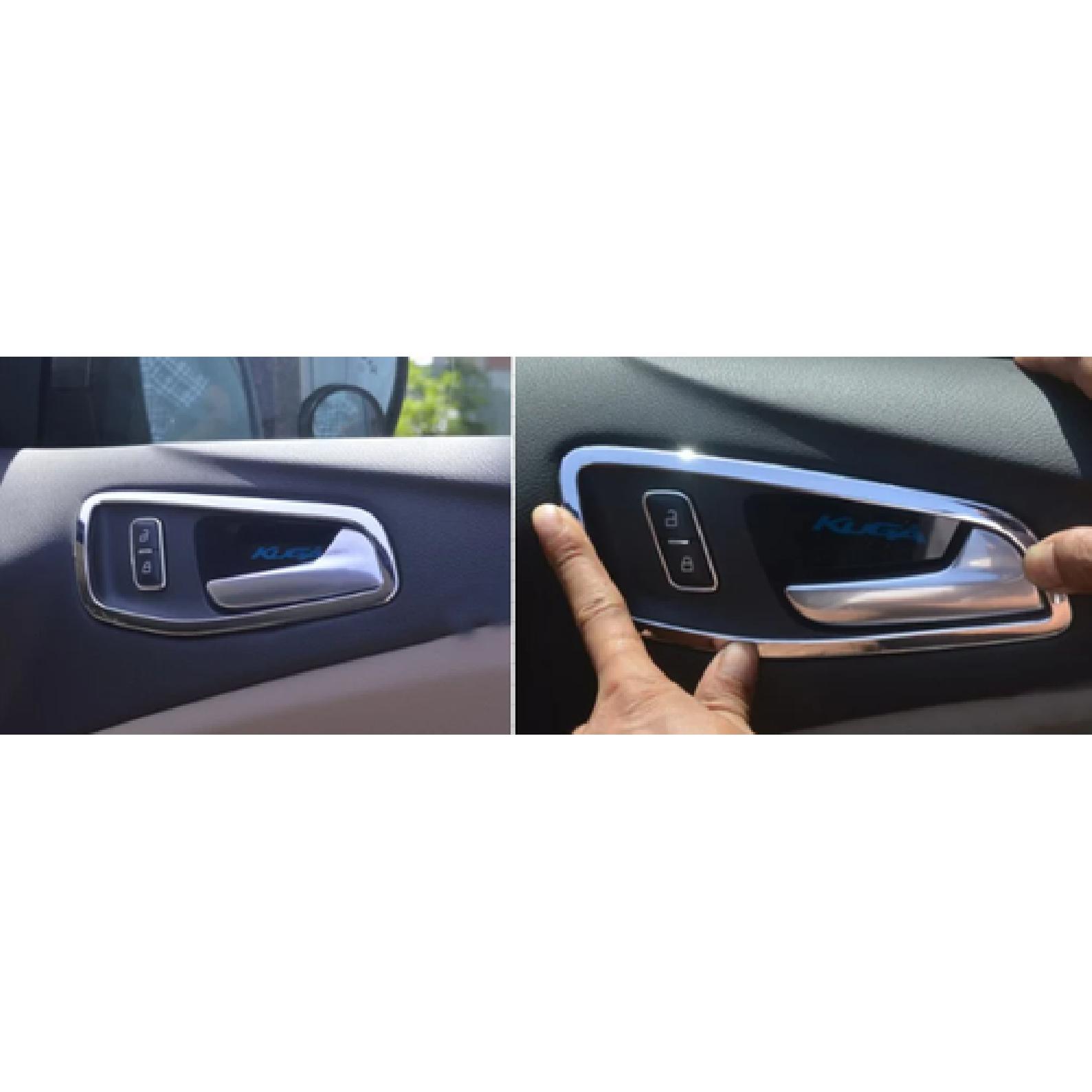 Inner Door Handle Frame Cover Trim For 2013- Ford Escape Kuga Chrome 4pcs