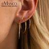 eManco Stainless Steel Earrings 12/14/18MM Simple Classic Small Steel Earrings Jewelry Gift Birthday Anniversary Gift