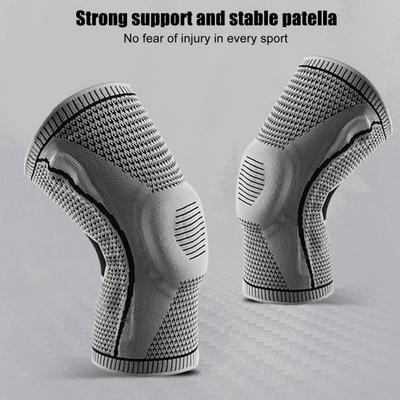 Rodillera con Almohadilla de Silicona para Rótula Mujeres Hombres Verano Lesión de Menisco Recuperación Dolor Articular Running Deportes Rodillera Manga de Compresión