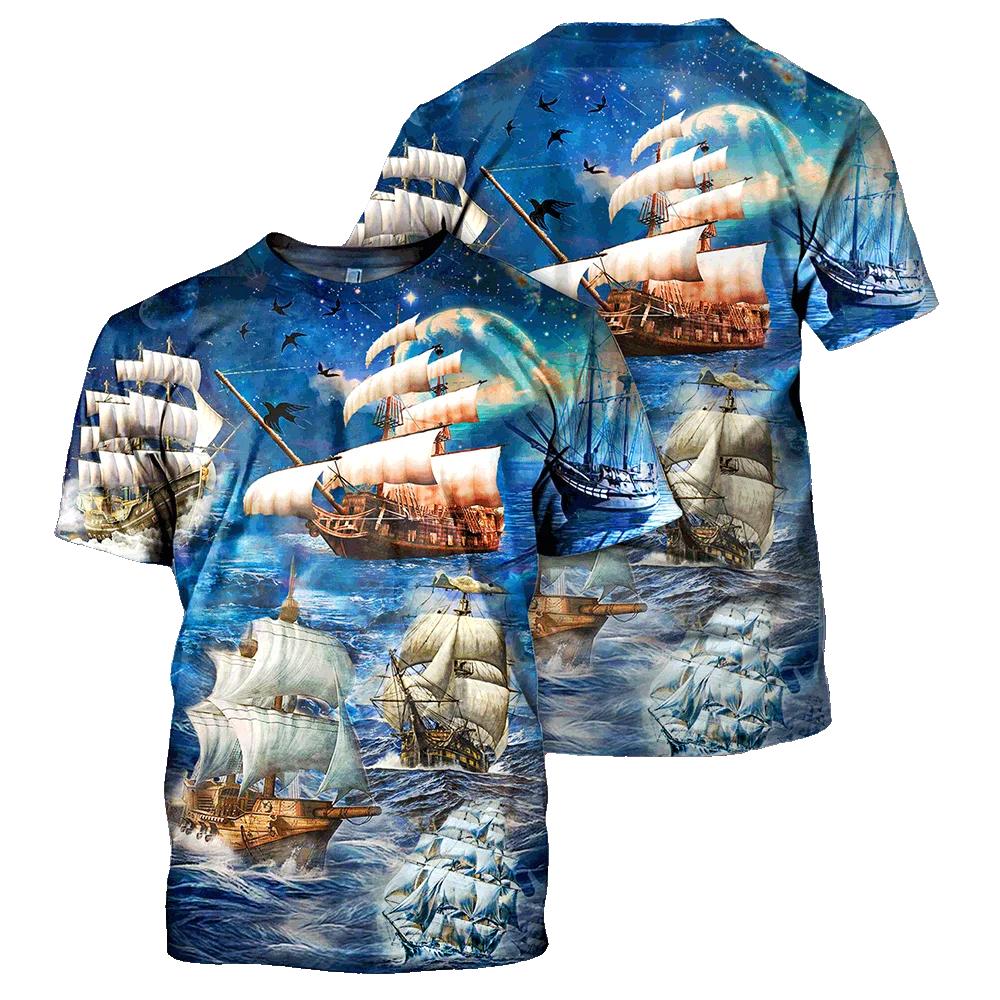 Tricou pentru bărbați imprimat 3D exagerat cu graficul dragonului, cu mâneci scurte, hip-hop, îmbrăcăminte supradimensionată, Tricouri casual cu gâtul O, pullover