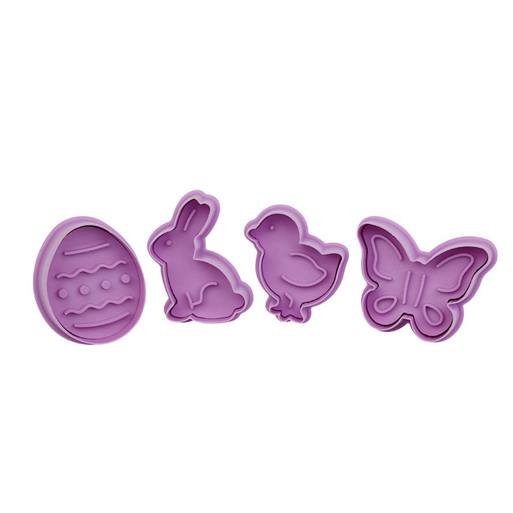 3D Valentine Easter Cookie Cutter with Plunger Stamps Party Decoration Props