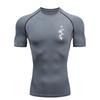 Men's Sports T-shirt Dragon Pattern  Training Fitness Compression Quick Dry Short Sleeve Athletic Tees Workout T-Shirt