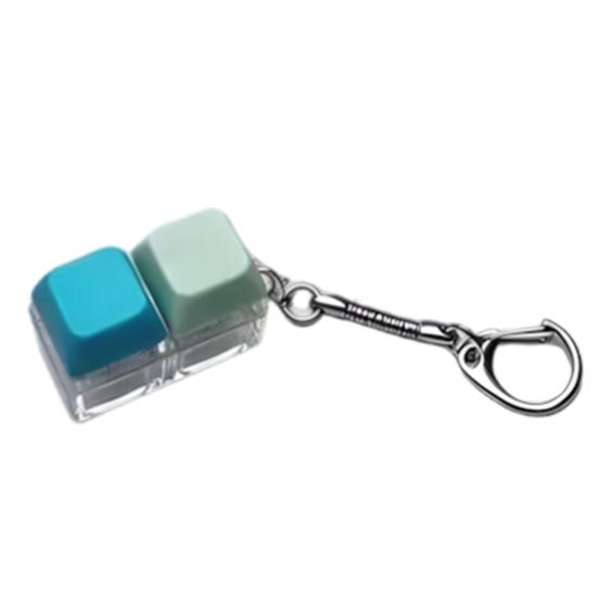 2/3/4/9-Keys Keyboard Fidget Toy, Stress Relief Push Button Finger Clicker Toy, LED Light-up Mechanical Keyboard Fidget Keychain