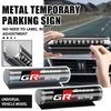 For 1PCS Metal Car Temporary Parking Card Phone JHEYD7 Number Card Accessories Crown Corolla YARIS L Auris C-HR Hilux Vios Rav4