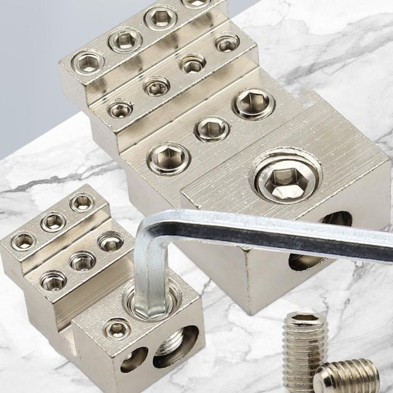 DIN Rail Mount Junction Box Terminals Block Brass Contacts Plastic Housing Industrial Electrical Distribution Solution