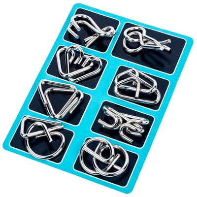 8 Adet Metal Yapboz Yetişkinler Çocuklar İçin Zeka Oyunları Bükülmüş Çivi Yapbozu Çin Zeka Oyuncakları