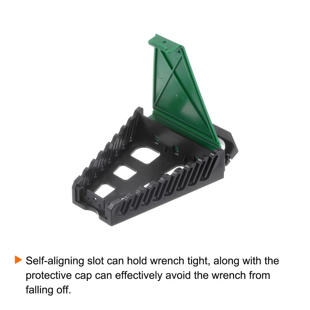 Uxcell Wrench Wrench Wrench ABS Plastic Tool Holder with 150mm X Pack of 2 Organizer, Rack, Holder, 8-Slot Handle, 120mm,