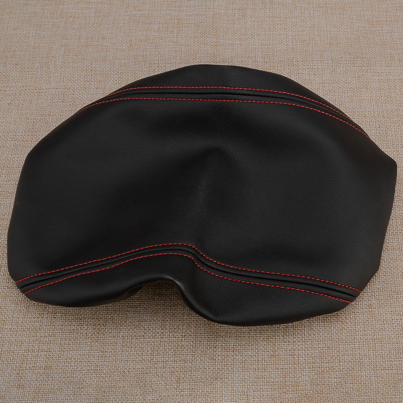 

Car Center Console Armrest Lid Cover Trim Black Cover with Red Sewing Fit for Kia Optima 2016 2017 2018 PU Leather