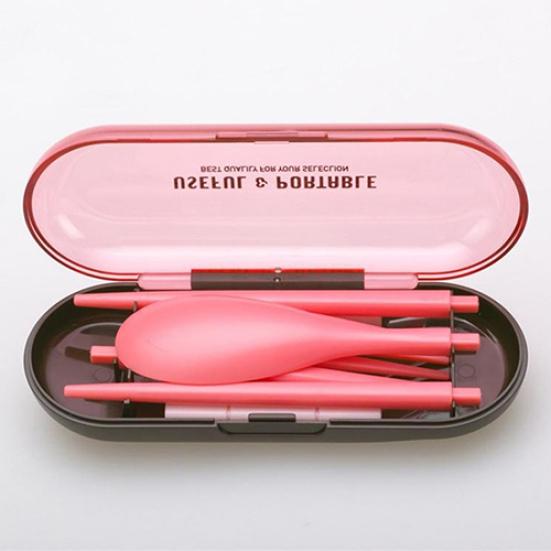 Set di Posate Pieghevoli Portatili 3 in 1 (Cucchiaio, Forchetta, Bacchette) per Picnic e Viaggio