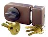 Minos Surface-Mounted Lock With 50Mm Brown Cylinder - Mp Zn Mi5Br