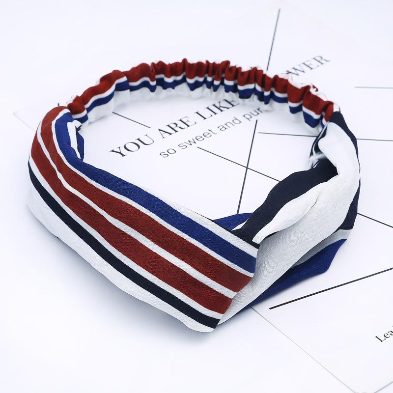 Fashion Bohemian Headband Print Hairbands For Women Girls Vintage Cross Knot Turban Bandanas Headwear Hair Accessories