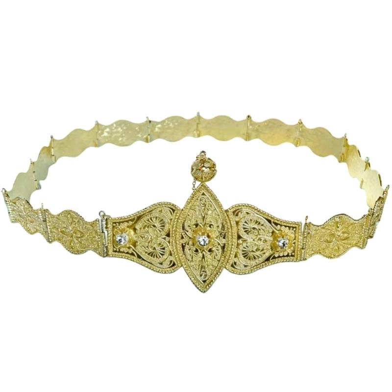 Traditional Caucasian Ethnic Belt Zinc Alloyed Retro Design Waist Sash For Men Women And Kids Fashion Accessory