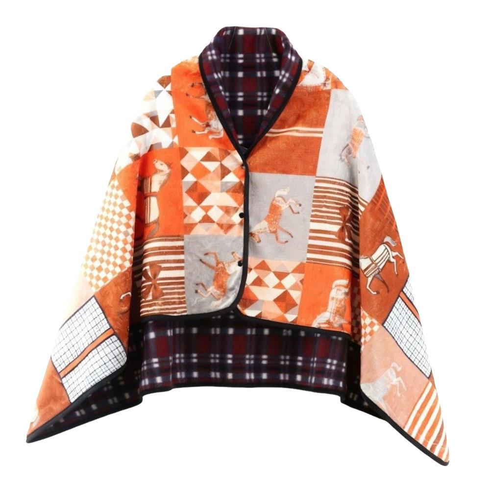 with Button Wearable Blankets Flannel Fleece Blanket New Multi-function Shawl Women Fashion 7