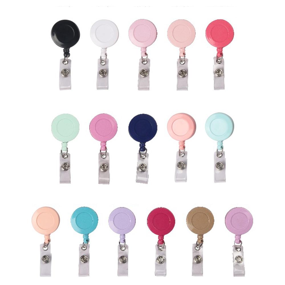 Office Supplies Exhibition Badge Holder ID Name Card Pull Buckle Retractable Badge Reel Badge Clip