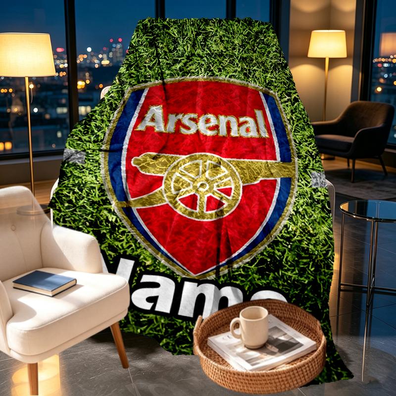 Coperte Personalizzate con Nome Squadra di Calcio Stampato, Arredamento per la Casa, Camera da Letto, Divano, Campeggio, Divano, Regali per Compleanno Natale